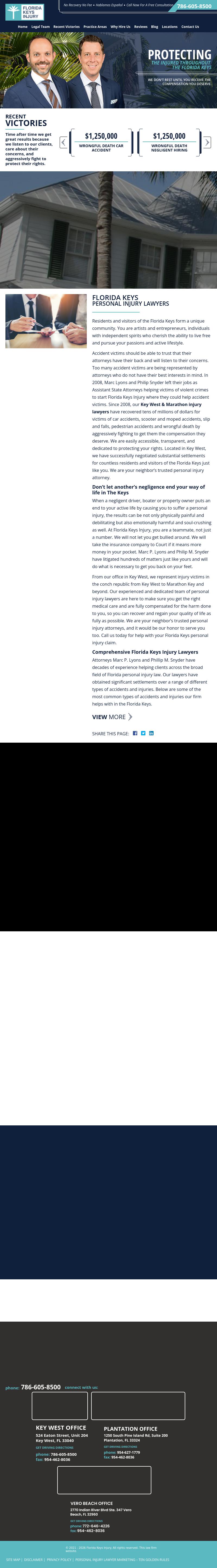 Florida Keys Injury Lawyers - Key West FL Lawyers