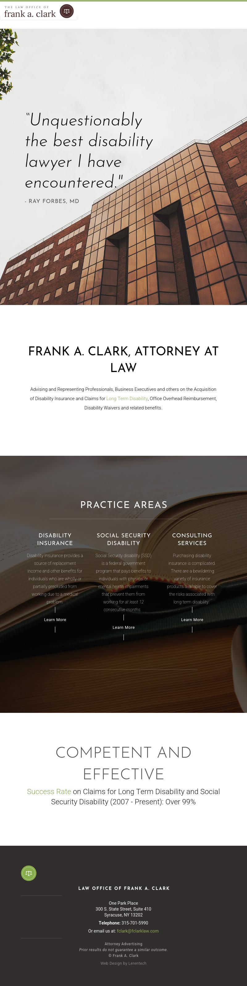 Frank A Clark Law Office - Syracuse NY Lawyers