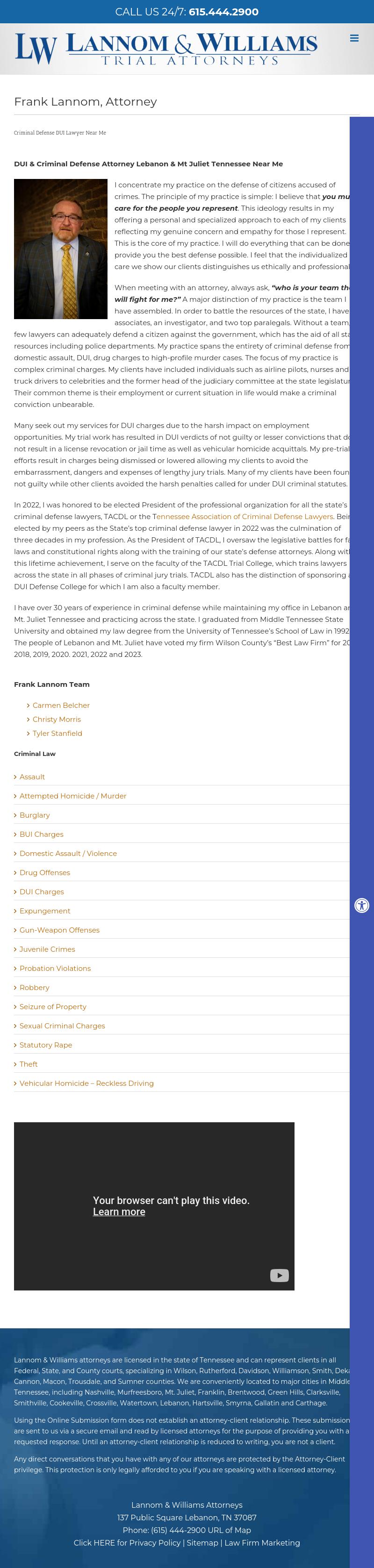 Frank Lannom Law Group - Lebanon TN Lawyers
