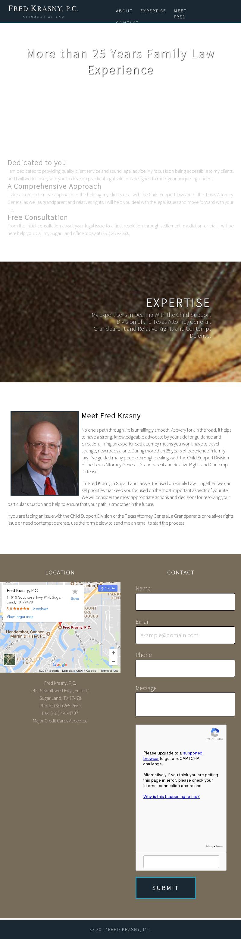 Fred Krasny, P.C. - Sugar Land  TX Lawyers