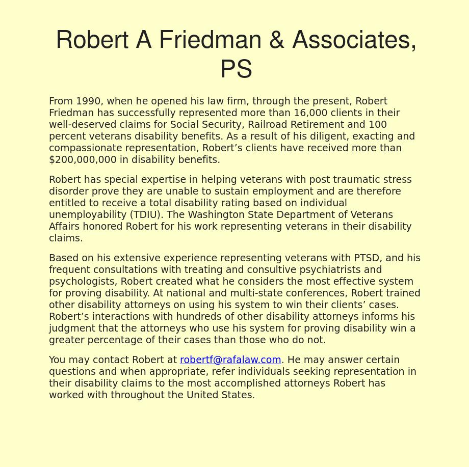 Friedman Disability - Everett WA Lawyers