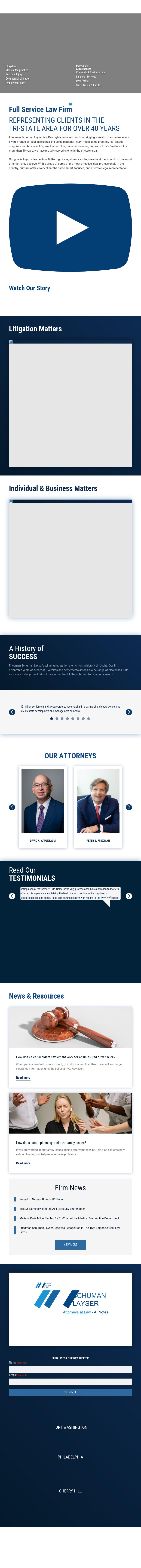 Friedman, Schuman, Applebaum and Nemeroff, P.C. - Doylestown PA Lawyers