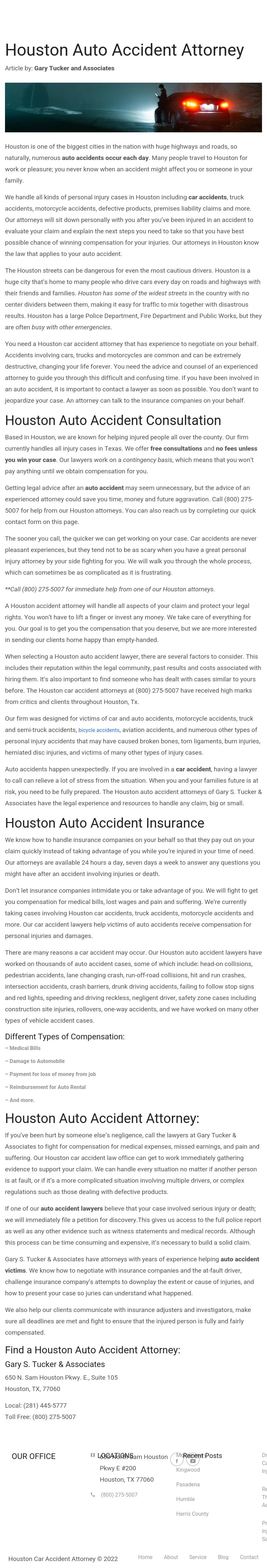 Gary S. Tucker, Houston Accident Attorney - Houston TX Lawyers