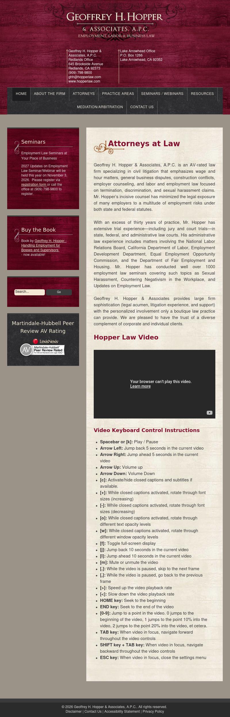 Geoffrey H. Hopper and Associates - Redlands CA Lawyers