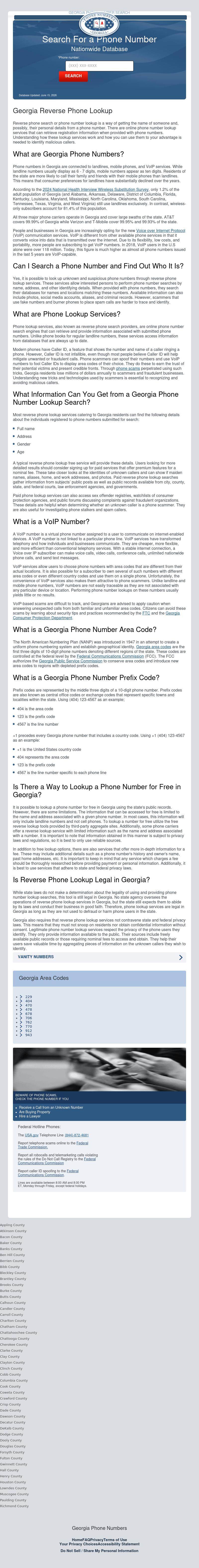 Georgia Reverse Phone Lookup - Arlington GA Lawyers