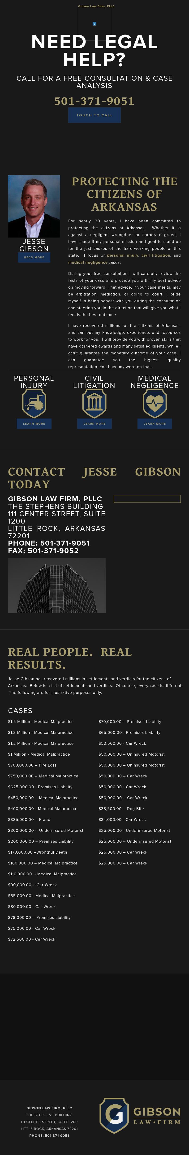 Gibson Law Firm, PLLC. - Little Rock AR Lawyers