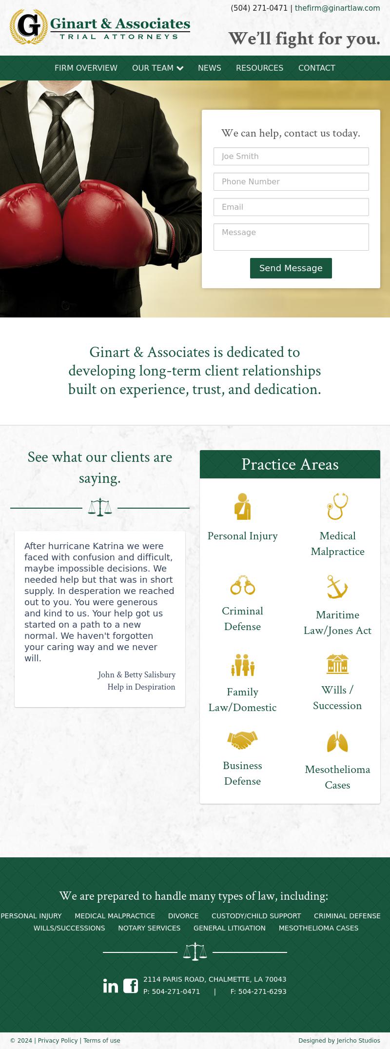Ginart & Associates - Chalmette LA Lawyers