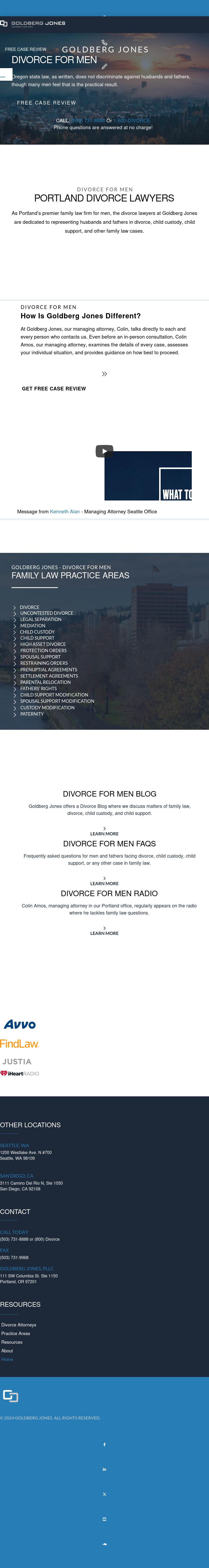 Goldberg Jones - Divorce For Men - Portland OR Lawyers