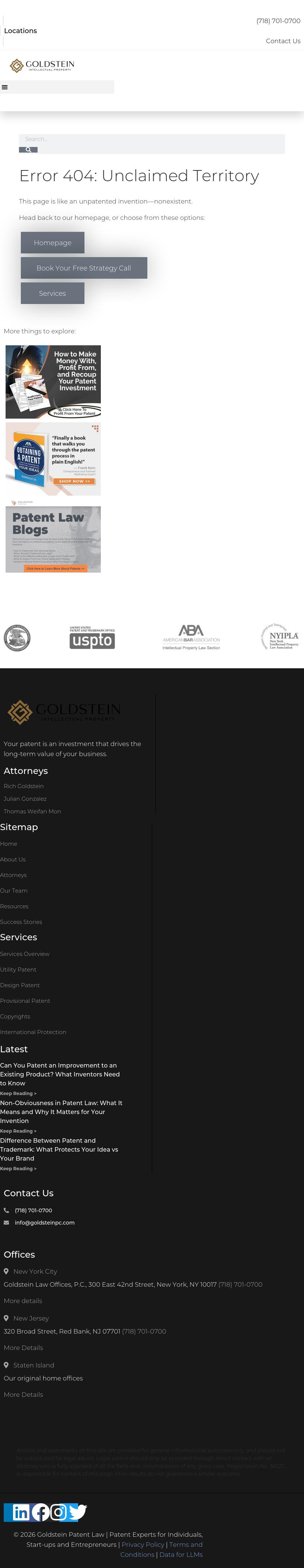 GOLDSTEIN PATENT LAW - Staten Island NY Lawyers