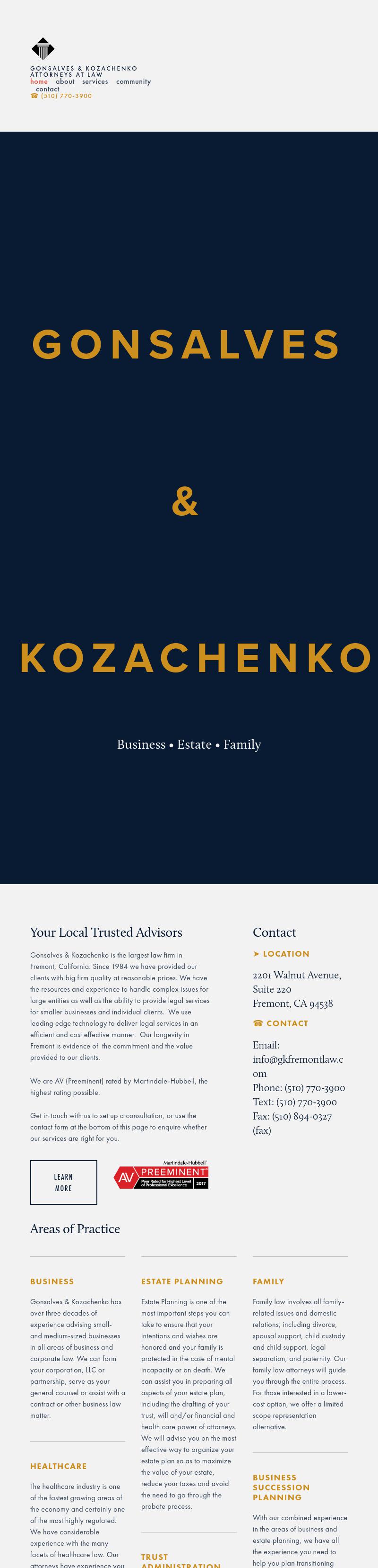 Gonsalves & Kozachenko Law Offices - Fremont CA Lawyers