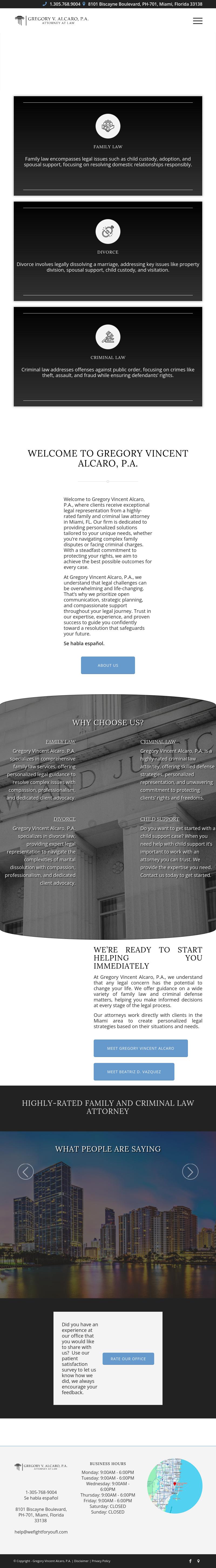 Gregory Vincent Alcaro, P.A. - Miami FL Lawyers
