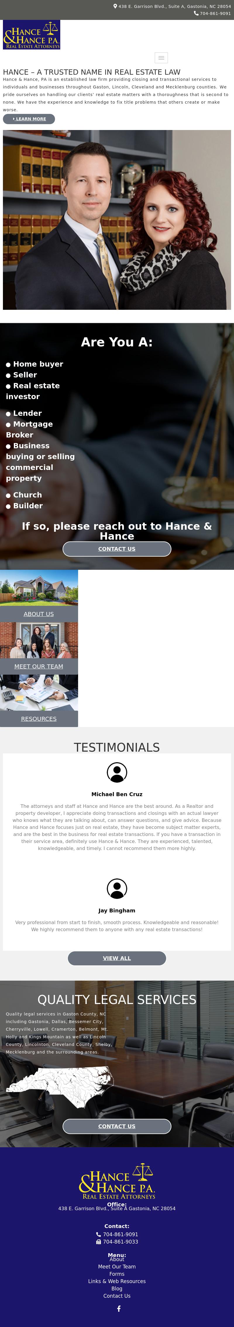 Hance & Hance - Gastonia NC Lawyers