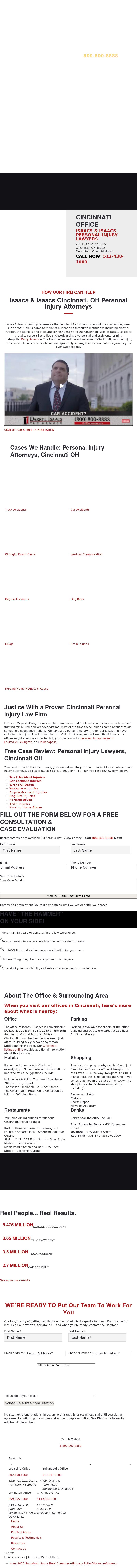 Isaacs & Isaacs Personal Injury Lawyers - Cincinnati OH Lawyers