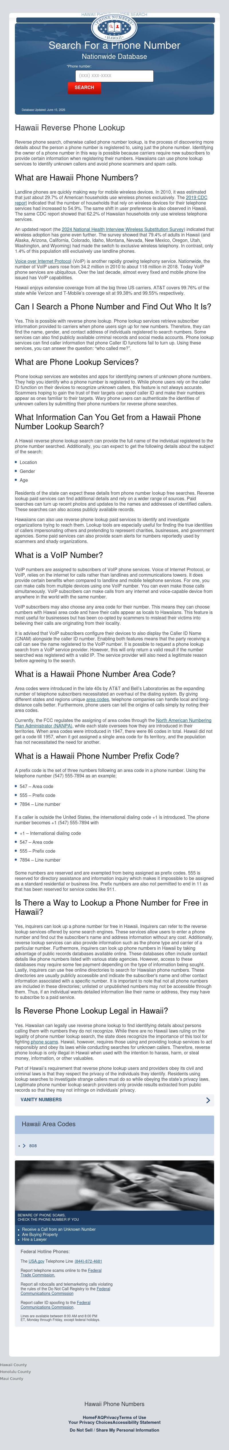 Hawaii Phone Number Search - Wailuku HI Lawyers