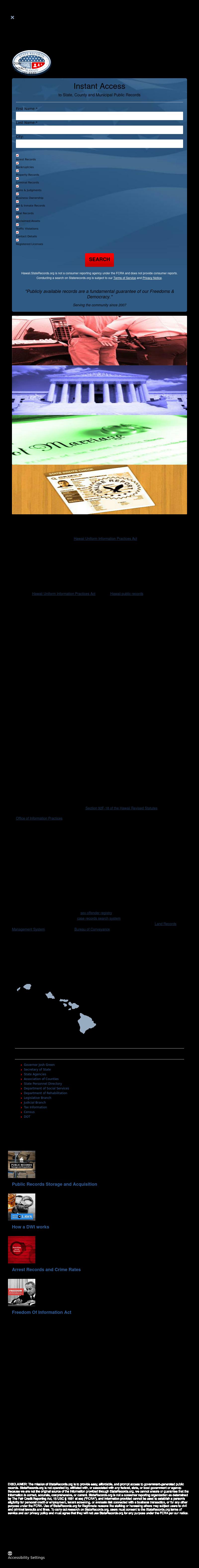 Hawaii State Records - Honolulu HI Lawyers