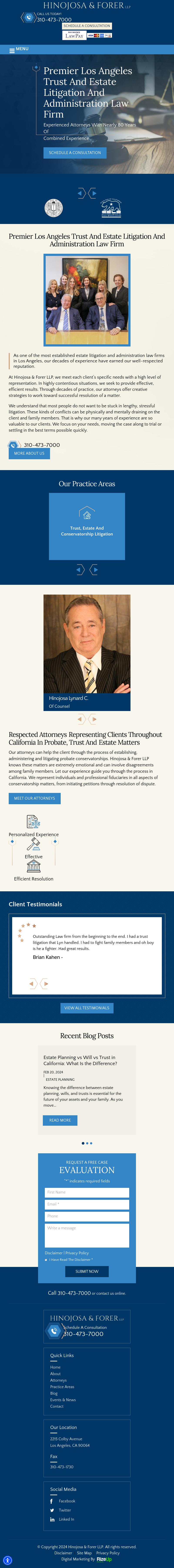 Hinojosa & Forer LLP - Los Angeles CA Lawyers
