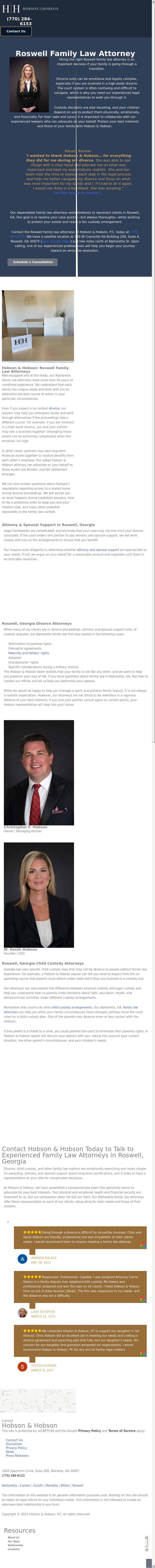 Hobson & Hobson, P.C. - Roswell GA Lawyers