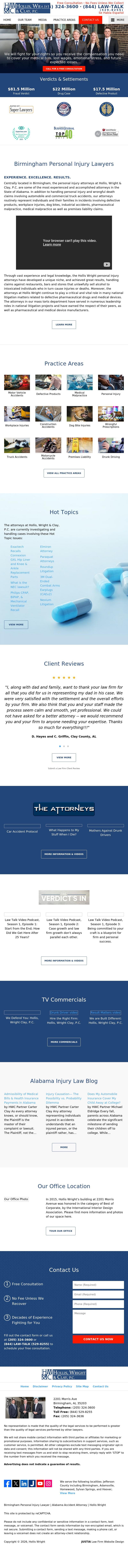 Hollis, Wright & Clay, P.C. - Birmingham AL Lawyers