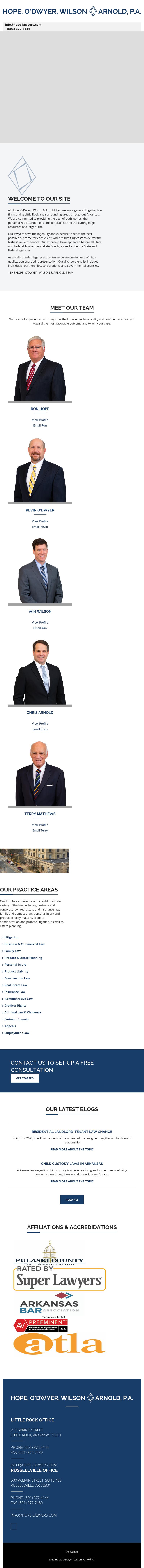 Hope, Trice O'Dwyer & Wilson PA - Little Rock AR Lawyers