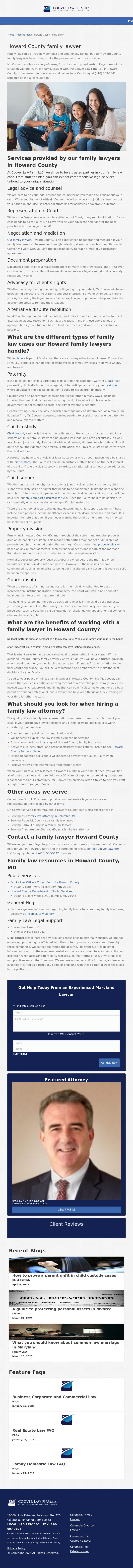 Howard County Family Lawyer - Columbia MD Lawyers