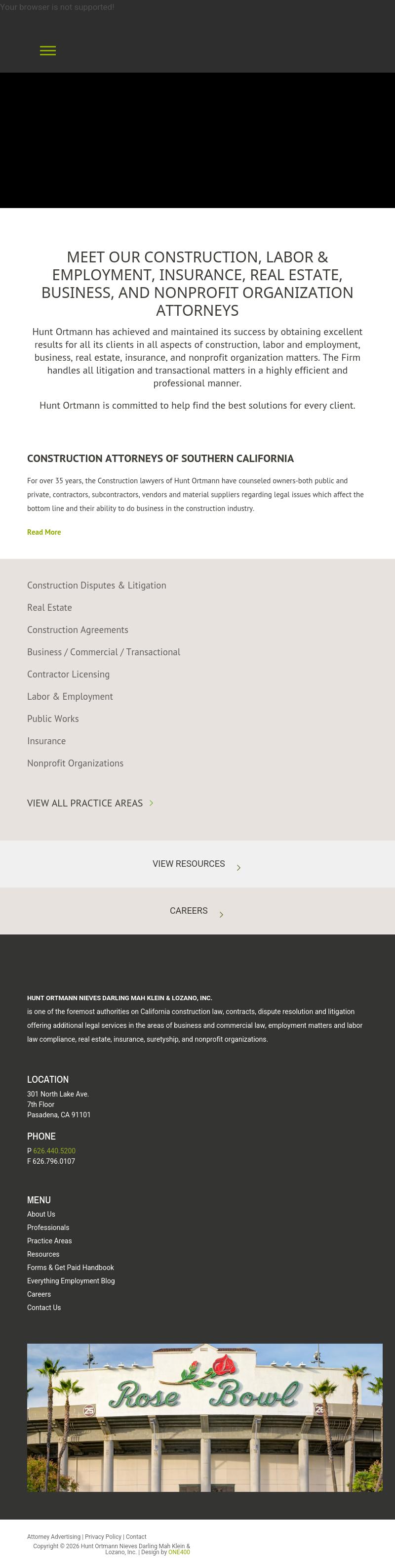 Hunt Ortmann Attorneys at Law - Pasadena CA Lawyers