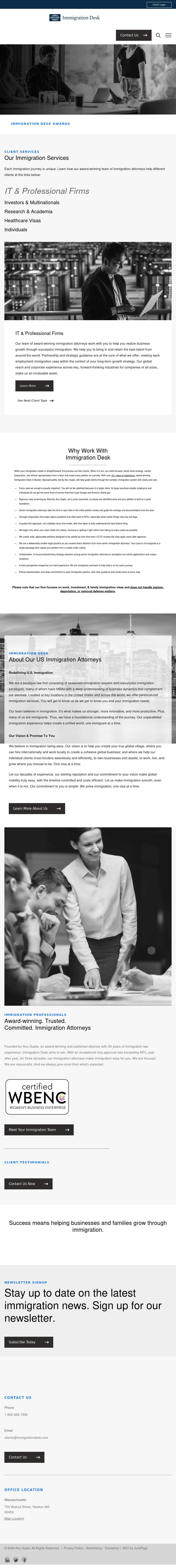 Immigration Desk, Inc. - Newton MA Lawyers