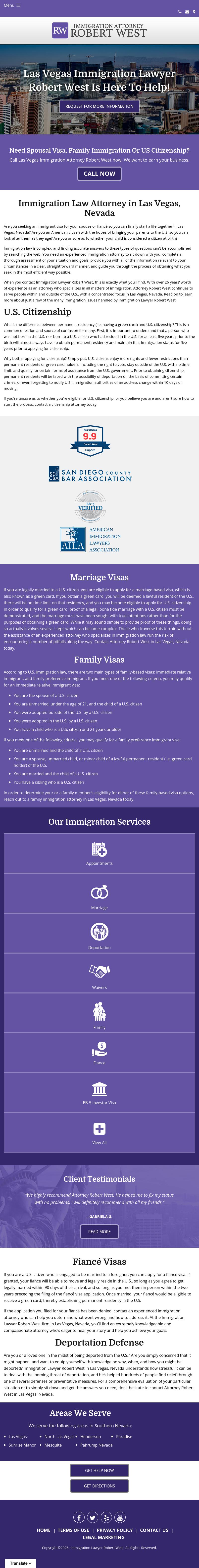 Immigration Lawyer Robert West - Las Vegas NV Lawyers