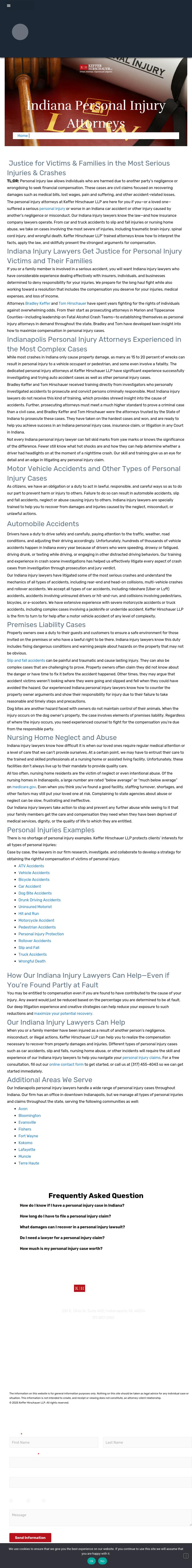 Indianapolis Injury Lawyers - Indianapolis IN Lawyers
