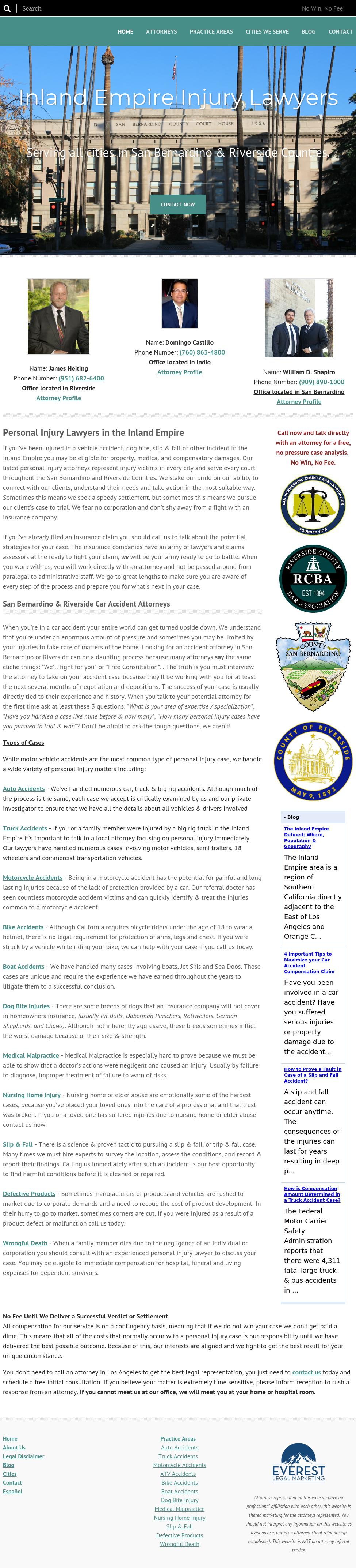 Inland Empire Injury Lawyers - San Bernardino CA Lawyers