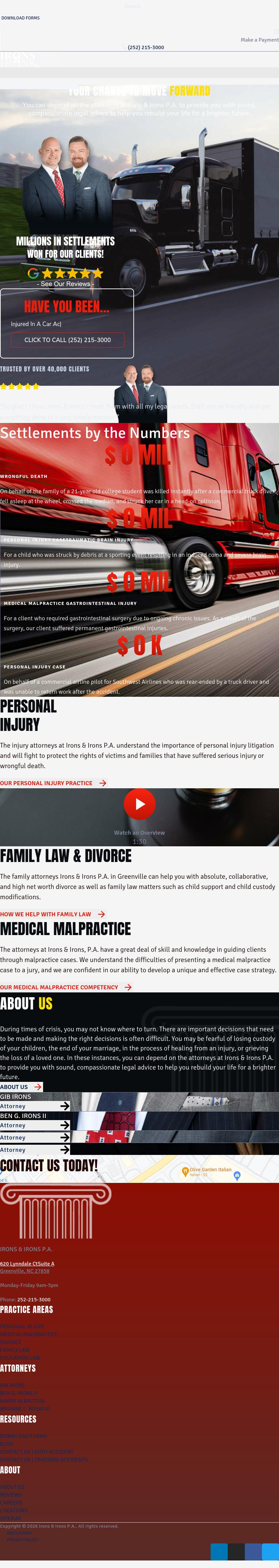 Irons & Irons P.A. - New Bern NC Lawyers