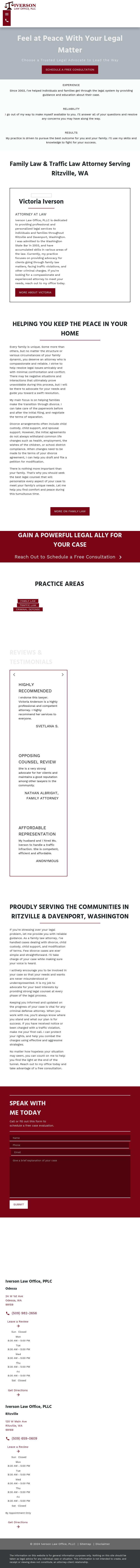 Iverson Law Office,  PLLC - Ritzville WA Lawyers