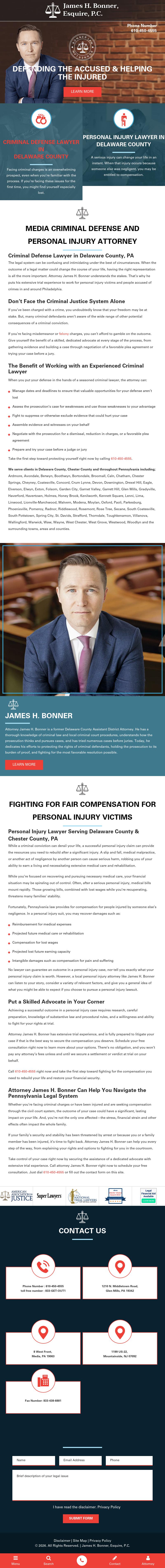 James H. Bonner, Esquire, P.C. - Media PA Lawyers