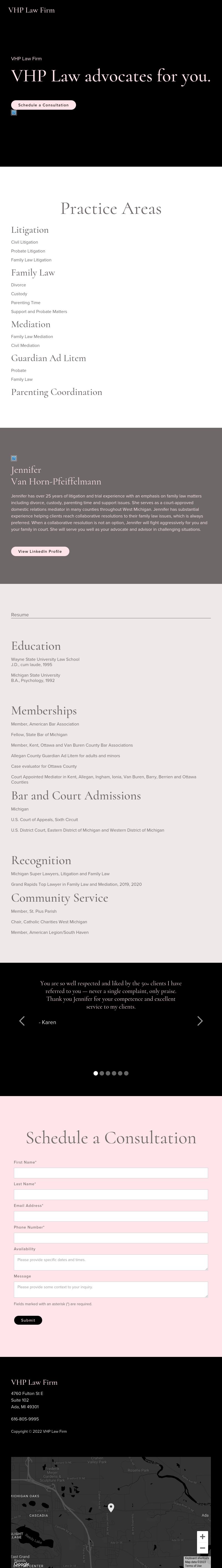Jennifer Van Horn-Pfeiffelmann - Ada MI Lawyers