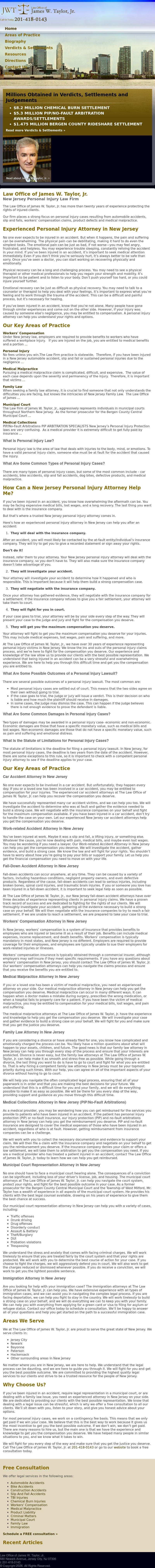 Law Office of James W. Taylor, Jr. - Jersey City NJ Lawyers