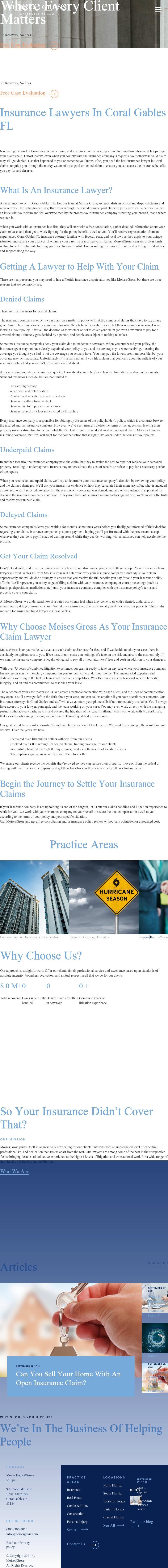 Moises|Gross - Coral Gables FL Lawyers