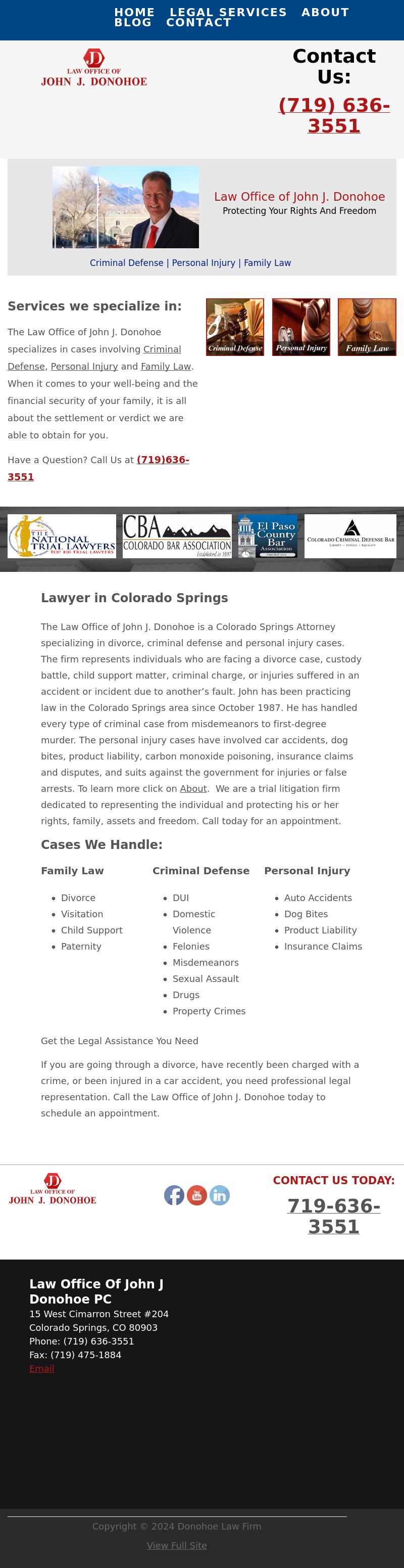John J. Donohoe - Colorado Springs CO Lawyers