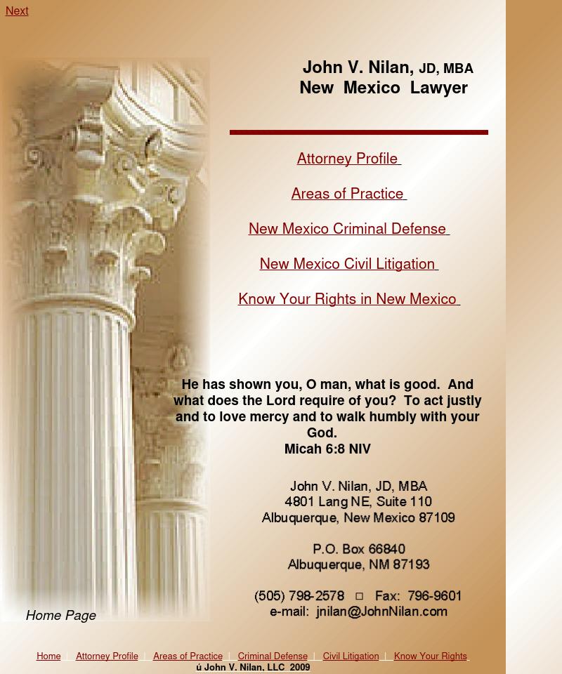 John V Nilan  JD, MBA - Albuquerque NM Lawyers