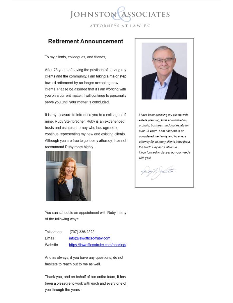 Johnston Thomas Law Offices Of - Santa Rosa CA Lawyers