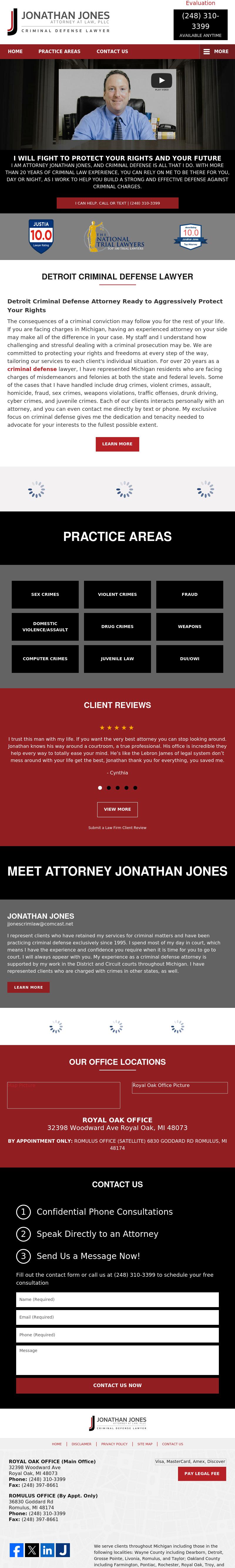 Jonathan Jones, Attorney at Law, PLLC - Royal Oak MI Lawyers
