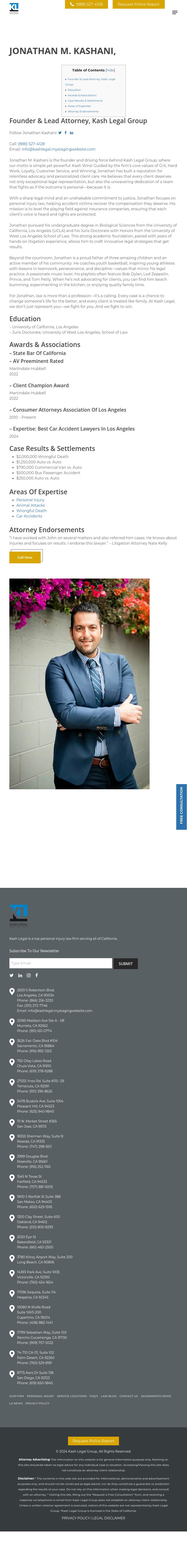 Jonathan M. Kashani - Los Angeles CA Lawyers