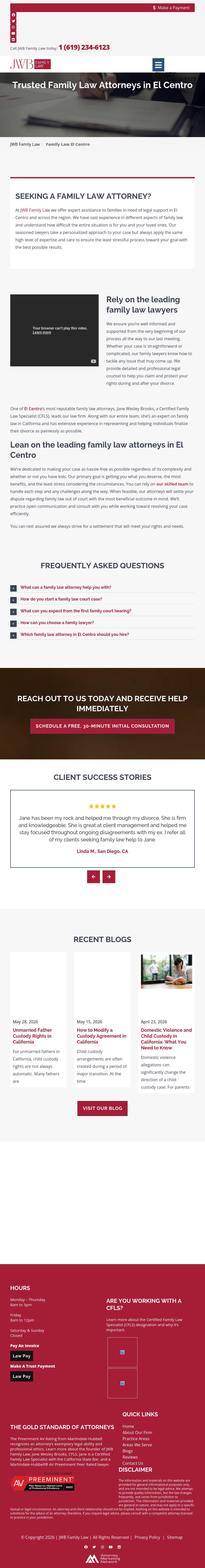 JWB Family Law - El Centro CA Lawyers