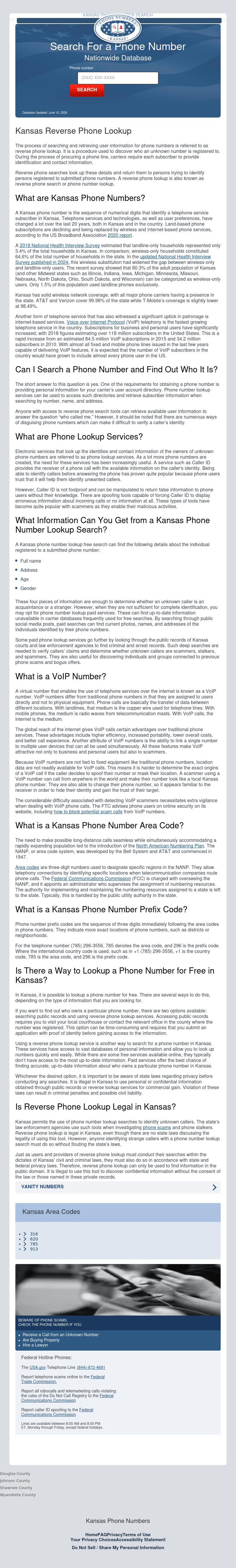 Kansas Phone Numbers - Emporia KS Lawyers