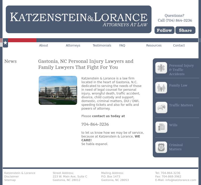Katzenstein & Lorance - Gastonia NC Lawyers