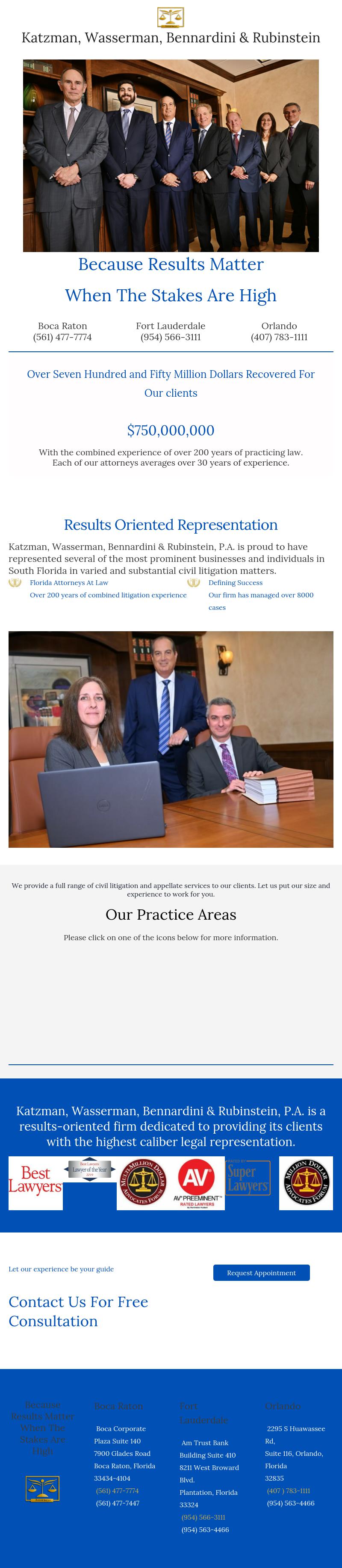 Katzman: Wasserman Bennardini and Rubenstein - Plantation FL Lawyers