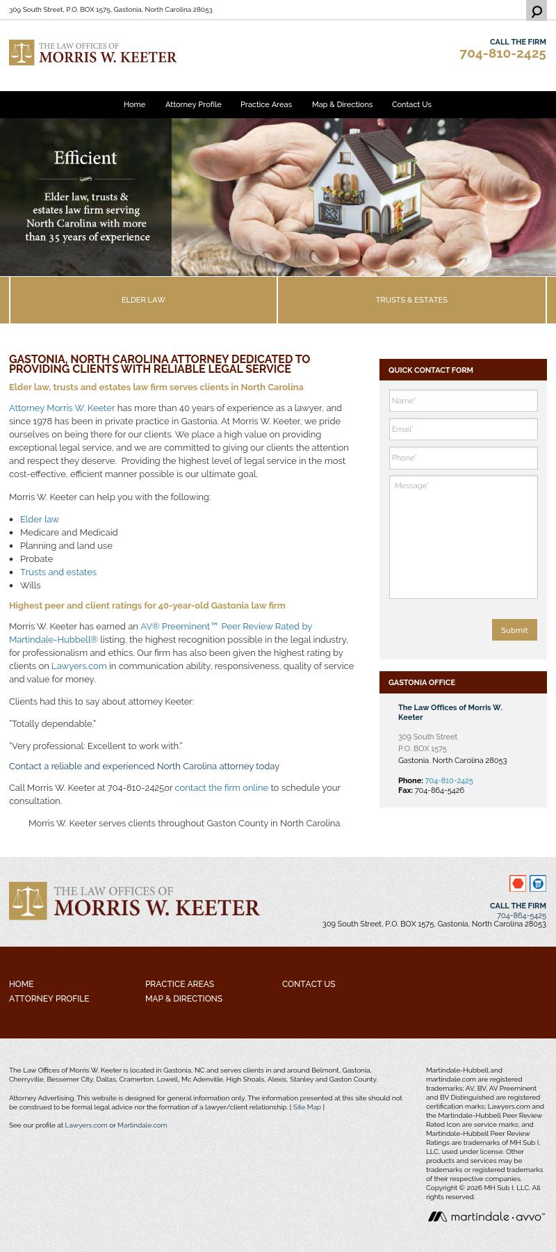 Keeter, Morris W - Gastonia NC Lawyers