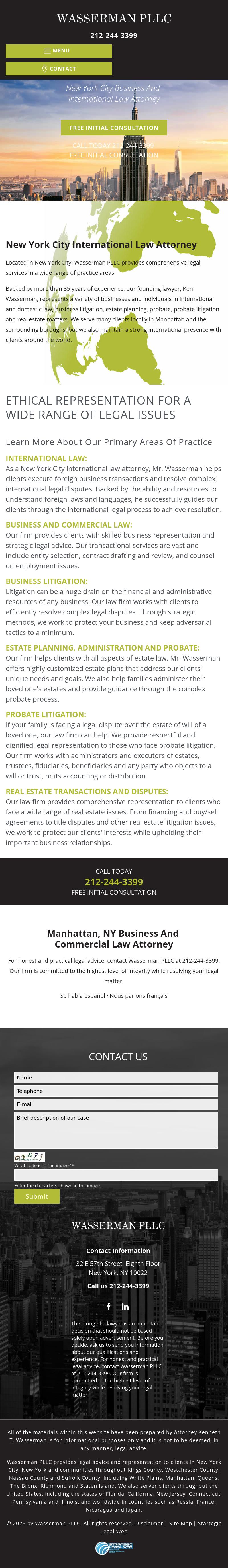 Wasserman PLLC - Kenneth Wasserman - New York NY Lawyers