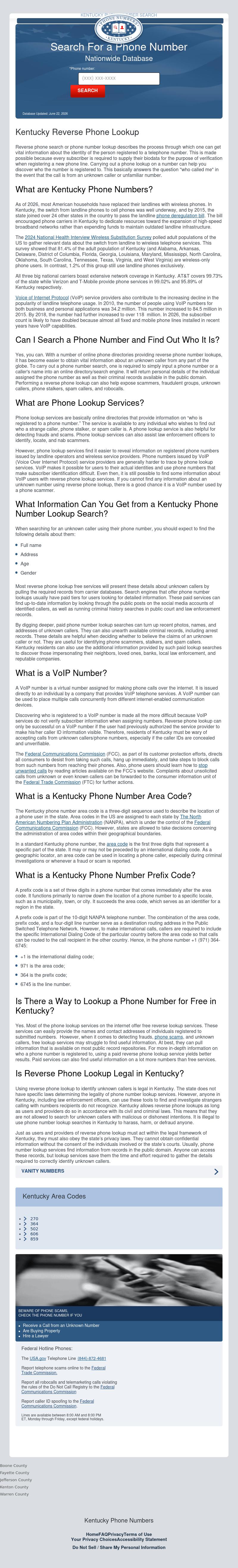 Kentucky Phone Number Lookup - Sturgis KY Lawyers