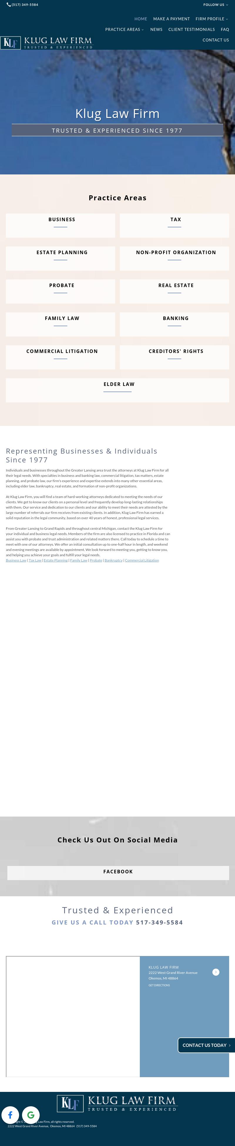 Klug Thomas A - Okemos MI Lawyers