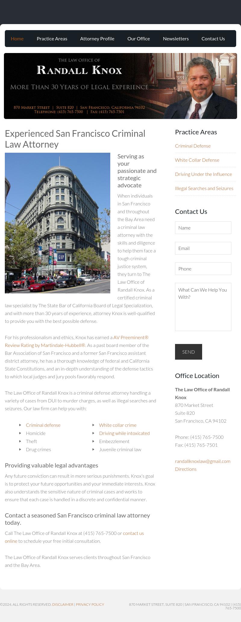 Knox Randall G Law Offices - San Francisco CA Lawyers