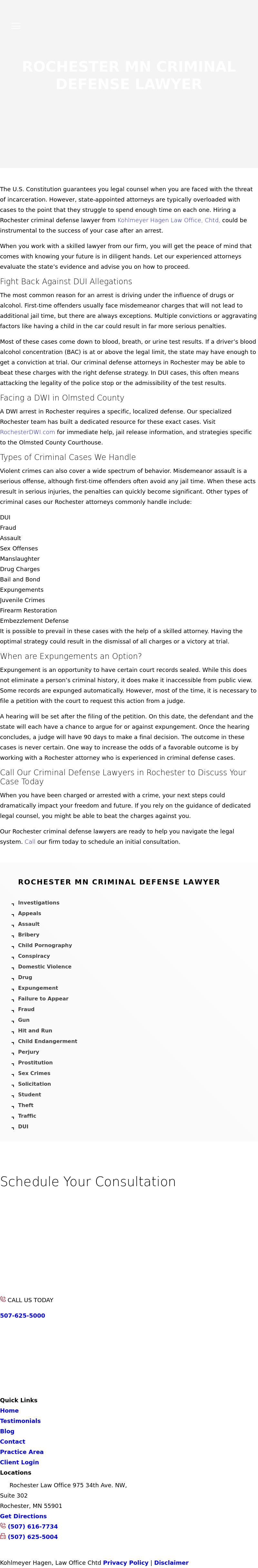 Kohlmeyer Hagen, Law Office Chtd. - Rochester MN Lawyers